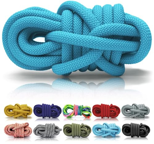 Ganzoo PPM Seil 5 m, geflochtenes Tauwerk Zuschnitt 10 mm, Himmelblau, Polypropylen Multifilem Rope für Hundeleine, Hunde-Halsband, Takelung, Flechten, Knoten, DIY