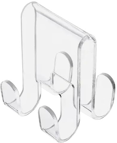 Porta asciugamani da doccia in acrilico - Ganci per porta in vetro acrilico | Doppio gancio per porta doccia in vetro | Ganci per asciugamani da doccia a doppia faccia | Strumenti di stoccaggio Tran