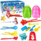 Schneeball-Maker-Spielzeug,Schneeball-Maker-Form | 16x Weihnachts- -Herz-Enten-Pinguin-Schneeballform-Set - Weihnachts-Winterspielzeug, kreatives Spielzeug zum Aufsammeln, lustige Schneespiel