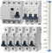 CHENGPI 4P FI Schutzschalter 40A 30mA/16A AC-Leistungsschalter/FI Sicherungsautomat + AC Leistungsschalter Set mit Phasenschiene/Stromkreisunterbrecher