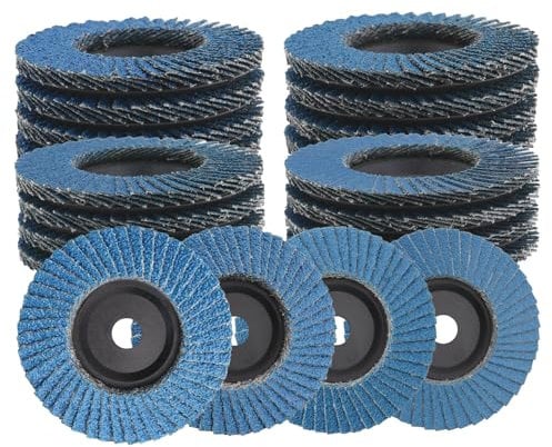 BEASAFY 16 dischi lamellari, Ø 76 mm, grana 40/60/80/120, dischi abrasivi per smerigliatrice angolare per metallo, legno