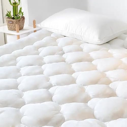 GRT surmatelas 160 x 190 x 40 cm, sur-Matelas pour Adulte en Bambou Viscose, Lavable Plusieurs Fois, Certifié Oeko-Tex, Protection 360°