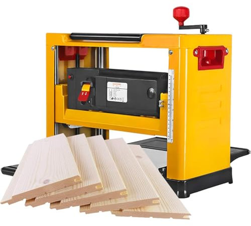 Pialla Banco 2000 W, Pialla Elettrica Tavolo Multifunzionale Lavorazione Legno, Pialla Elettrica Tavolo 13 Pollici Con Motore In Rame 6-160 Mm Altezza 1-3 Mm Spessore Pialla