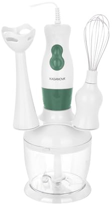 Set frullatore a immersione 3 in 1 verde con stand