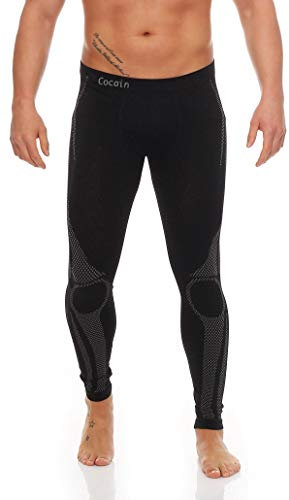 2 Stück Lange Herren-Unterhosen Grösse S/ M schwarz/grau Skiunterhose Funktionsunterwäsche innen angeraut weich wärmend funktions-unterwäsche thermo unterhemd langarm unterwäsche funktion angerautes