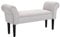 HOMCOM Bettbank, Polsterbank, Sitzbank, Flurbank für Schlafzimmer, bis 130 kg Belastbar, Segelstoff, Grau, 102 x 36 x 51 cm