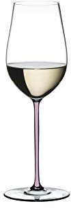RIEDEL Fatto A Mano Riesling/Zinfandel, Einzelpackung, klares u. pinkes Kristallglas, handgefertigt