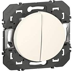 Legrand leg95201 VV 10 A BLC dooxie Interruptor doble o conmutado blanco Composable