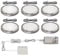 B.K.Licht - 6er Set Unterbauleuchte mit Kabelschalter, warmweiße Lichtfarbe, je 1,8W, Unterbauleuchte Küche, LED Lichtleiste Küche, Schrankbeleuchtung, Küchenlampe, 59x9,5 mm, Aluminiumfarbig