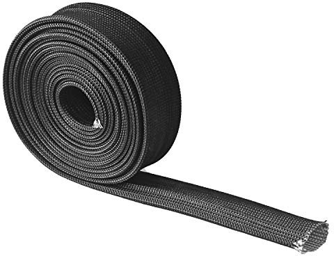 Hitzeschlauch, Fiberglas-Wickelhülse, Draht-Kraftstoffleitung, Hitzeschild, Rolle, hohe Temperatur, schwarz, verstellbar, 3 m - 13 mm, für Auto-Kabelbaumschutz