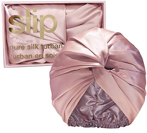 SLIP Seide Schlafhaube aus 100% Maulbeer-Seide (22 Momme), haarschonende Schlafmütze, doppelt gefüttert, 54-72 cm Größe, Pink