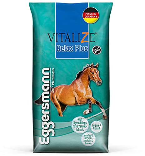 Eggersmann Mein Pferdefutter Vitalize Relax Plus 20 kg – Pferdefutter für Freizeitpferde – Mit Magnesium für Nervenstärke & eine lockere Muskulatur – Haferfrei, leicht verdaulich & wohlschmeckend