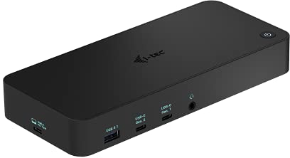 i-tec USB 3.0/USB-C Dockingstation 3x4K mit 100W Stromversorgung - 2X DisplayPort 3X HDMI 1x GLAN 3X USB 3.1 2X USB-C 1x Audio/Mik für Windows MacOS, Thunderbolt 3 Kompatibel
