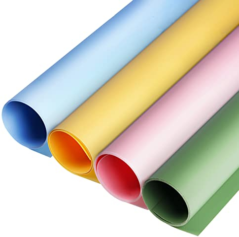 Selens PVC Hintergrund 100x150cm 4 Pcs Hintergründe Rosa Blau Gelb Frisches Grün wasserdichte Background für Fotografie Foto Food Lebensmittel Kosmetik Produkt Studio Video Backdrop