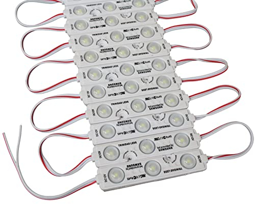 LED-Mafia 100x 10x Injektion Module Modul 1,5W SMD LED Chip IP 65 Beleuchtung Werbetechnik Schaukästen weiß warmweiß kaltweiß (10`000K - blauweiß, 50x)