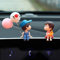 Generic W0G6 Cartoon, Action-Figur, Ballon, süße, niedliche Kuss-Paar-Puppen-Ornamente, Auto-Armaturenbrett-Dekorationen (Grey hat 2), Acrylic