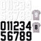ASTER 22 Stück 0 bis 9 Wärmeübertragung Nummern, 8 Zoll Zahlen zum Aufbügeln für Trikots Basketball, 0-9 Bügelbilder Nummer Patches für Teamkleidung Sport T-Shirt Fußball Baseball
