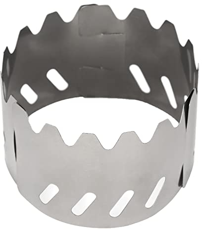 Estufa de Alcohol 2 en 1 con Soporte Portátil de Titanio Hornillo Alcohol Quemador de Espíritu para Exteriores Ultraligera Estufa de Alcohol para Acampar, Mochilero,Silver,10.5 * 6.7cm