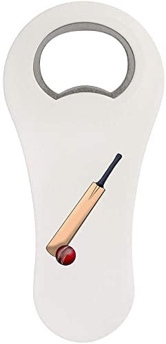 Azeeda 'Cricket Bat & Ball' Bottle Opener Fridge Magnet (BO00072230)