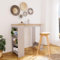 Bimossa Serina Bar Table - Oak Top & Light Grey Stylish & Durable Kitchen/Dining Table with Storage, Anthracite & White, Manufactured Wood, Scratch-Resistant (Oak Top & Light Grey)