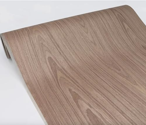 Vtimpac 1 feuille de placage en bois de base non tissée avec motif noyer noir - L : 2,5 m - largeur : 58 cm - épaisseur : 0,25 mm