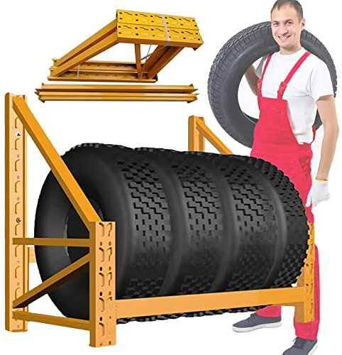Robustes Reifenregal, Wandhalterung, Garagenregal für mehrere Reifen, Metallregal mit Zubehör, einfache Montage und Installation