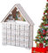 LED-Weihnachts-Adventskalender | Weißer Weihnachts-Adventskalender mit 24 Schubladen und LED-Lichtern - Countdown-Adventskalender für Kinder und Erwachsene