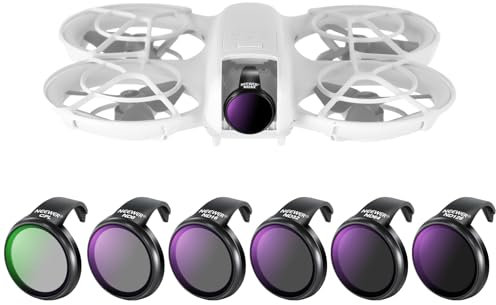 NEEWER ND Filter Set Compatible with DJI NEO, 6 Pack ND8 + ND16 + ND32 + ND64 + ND128 + CPL Neutral Density Circular Polarizer Drone Accessories, Slim Multicoated HD Optical Glass, FL-N24