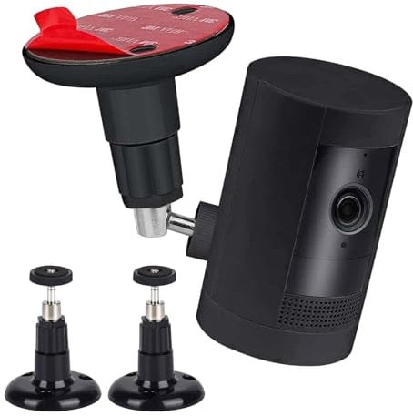 ELLECILA 2 Pack Ring Camera Mount, Ring Outdoor Stick Up Doorbell Accessories, 360 Degree Adjustable Mount Bracket for Rings Surveillance Camera, Black