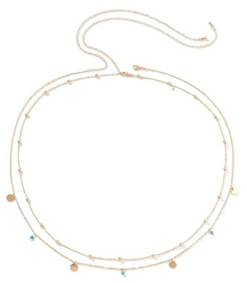 2 Piezas Cadena Cintura Mujer Dorada, Ajustable Cadena de Cintura Dorada, Cadenas de Cadera Mujer, Sexy Cadenas de Cintura para Fiesta de Verano, Playa, Bodas, Pedida de Mano, Cumpleaños