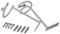 JalousieCrew 2 Stück Drapierhaken Raffhalter Gardinenhalter Vorhanghalter 15 cm - Farbe weiß, Messing oder Chrom (vermessingt)