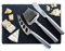 Jean-Patrique Tuscany Slate Black Charcuterie Board & Cheese Knife Set 3 Piece - Hand-Crafted Slate Board & Cheese Knife Set for Charcuterie