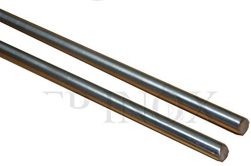 Tube Brossé Rond Plein inox 316L garde corps balustrade rampe (Ø8mm (lot de 2))