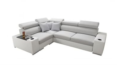All4All Ecksofa mit Schlaffunktion Plato 282x205 cm - Sofa mit Bettkasten - Schlafsofa L-Form - Eckcouch - für 4 Personen - Wohnzimmer - Seite Links 26