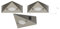 Trango 3er Set 6739-32N Küche Unterbauleuchte inkl. 3x 4,8 Watt LED Modul 3000K warmweiß *COOK* Einbauleuchte - Einbaustrahler aus Edelstahl Dreieckleuchte m. Schalter, Schrankleuchte, Küchenleuchte