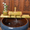 Bamboo Fontaine Garden Eau Dispose de la décoration de Jardin avec Pompe de Jardin Japonais en Plein air pour la Cour de Poissons de l'étang,55cm