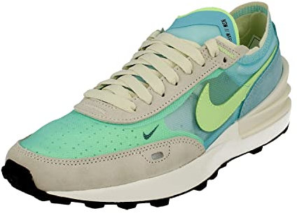 NIKE Womens Waffle One Running Trainers DC2533 Sneakers Shoes (UK 4 US 6.5 EU 36.5, Bleached Aqua Lime Glow 401)