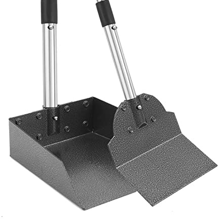 LUFFWELL Dog Pooper Scooper, Metal Tray & Spade Set, Tray & Spade, Meduim