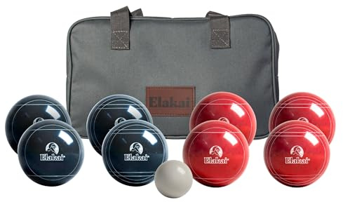 Elakai Outdoor Games for Adults and Family Beach Backyard Camping Bocce Ball Set 107mm
