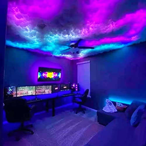 SAROZZTAL 5 m LED-Lichtstreifen, Dekoration, Donnerwolke, RGB-Farbwechsel, Partybeleuchtung für Wand, Decke, Küche, Wohnzimmer, Bar, DIY