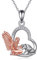 VONALA Wolf Halsketten 925 Sterling Silber Wolf Engel Herz Anhänger Halskette Tier Wolf Kette Schmuck Geschenke für Wolf Liebhaber Damen Mädchen
