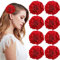 VEGCOO 8Pcs Clips de Pelo de Flor, Flor Flamenca Pelo para Mujer, Horquillas de Peonía y Rosa Adorno Pelo para Boda Fiesta (B)