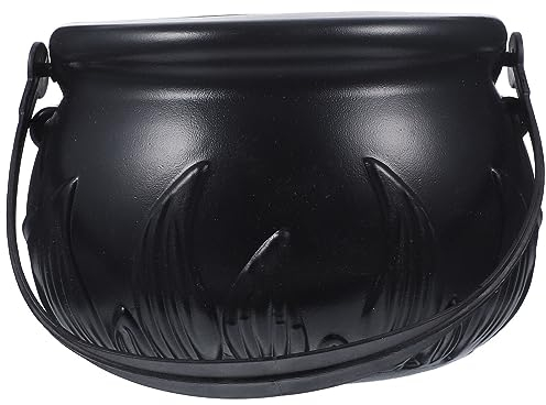 Gadpiparty Black Cauldron Kettle, Halloween Candy Bowl Large Witch Cauldron Pot Bucket with Handle for Halloween Decorations Trick or Treat Party Supplies