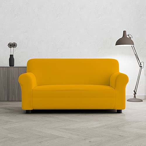 Italian Bed Linen Piu Bello Sofabezug bielastico ausziehbar, Gelb, 2 PLÄTZE