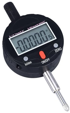 Elektronische Digitale Messuhr, IP54 Digitale Sondenanzeige Messuhr mit Hoher Genauigkeit 0,001 Mm/0,00005 Zoll Messuhr für 3D-Drucker, Drehwerkstatt, Holzbearbeitung