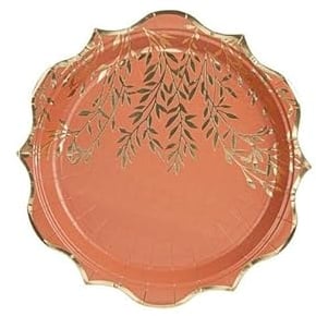 Assiettes Terracotta et or x8