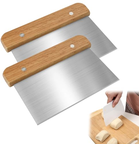2 Pièces Coupe Pate Boulangerie, 15cm Grattoir a Pate, Inoxydable Grattoir à Patisserie, Coupe Pâte, Hachoir à Grattoir, Pour Racler, Hacher, Mesurer Ou Mélanger La Crème Et La Farine