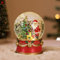 Lewondr Weihnachts-Schneekugel, Weihnachtsmann elektrische Schneekugel mit Schneeflocke & Lichter, Batteriebetriebene Weihnachts-Wasserkugel, Weihnachtsdekoration für Zuhause, Feiertagsparty, Rot﻿﻿
