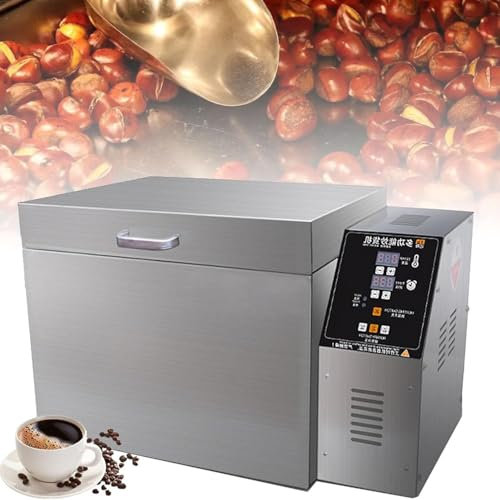 Kafferostare, 2000g/4000g/8000g elektrisk kafferost, justerbar tid och temperatur, lämplig för kaffe, kastanjer, jordnötter, spannmål, rostning,2000g