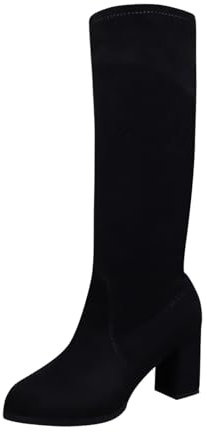 BGFIPAJG Regali Di Natale Idee Stivali Curvy Polpaccio Largo Marroni Stivaletti Comodi Donna Stivaletti Pelle Con Zeppa Stivaletti Camoscio Blu Donna Stivali Tacco Donna Pelle